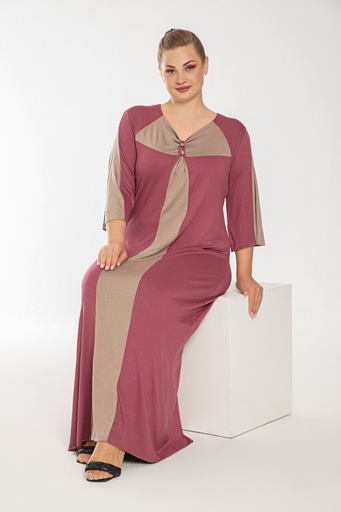 [1102013-1075-Sumo-5XL] Long Dress Big Size