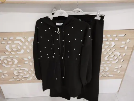 Set Two Pieces Black طقم محجبات قطعتين