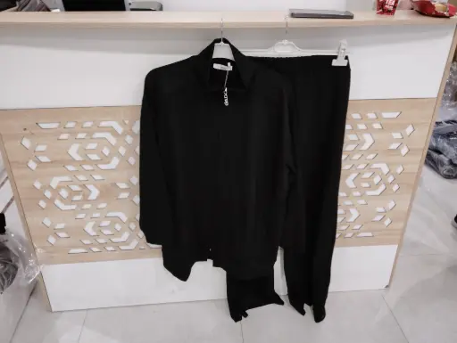 Set Two Pieces Black طقم محجبات قطعتين