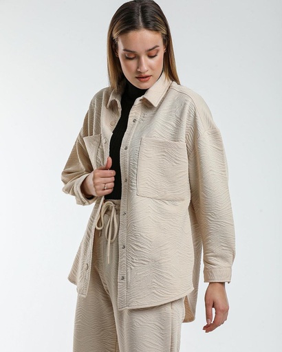 [1108001-31986-Beige-M] بيجامة نسائية كاجوال قطعتين
